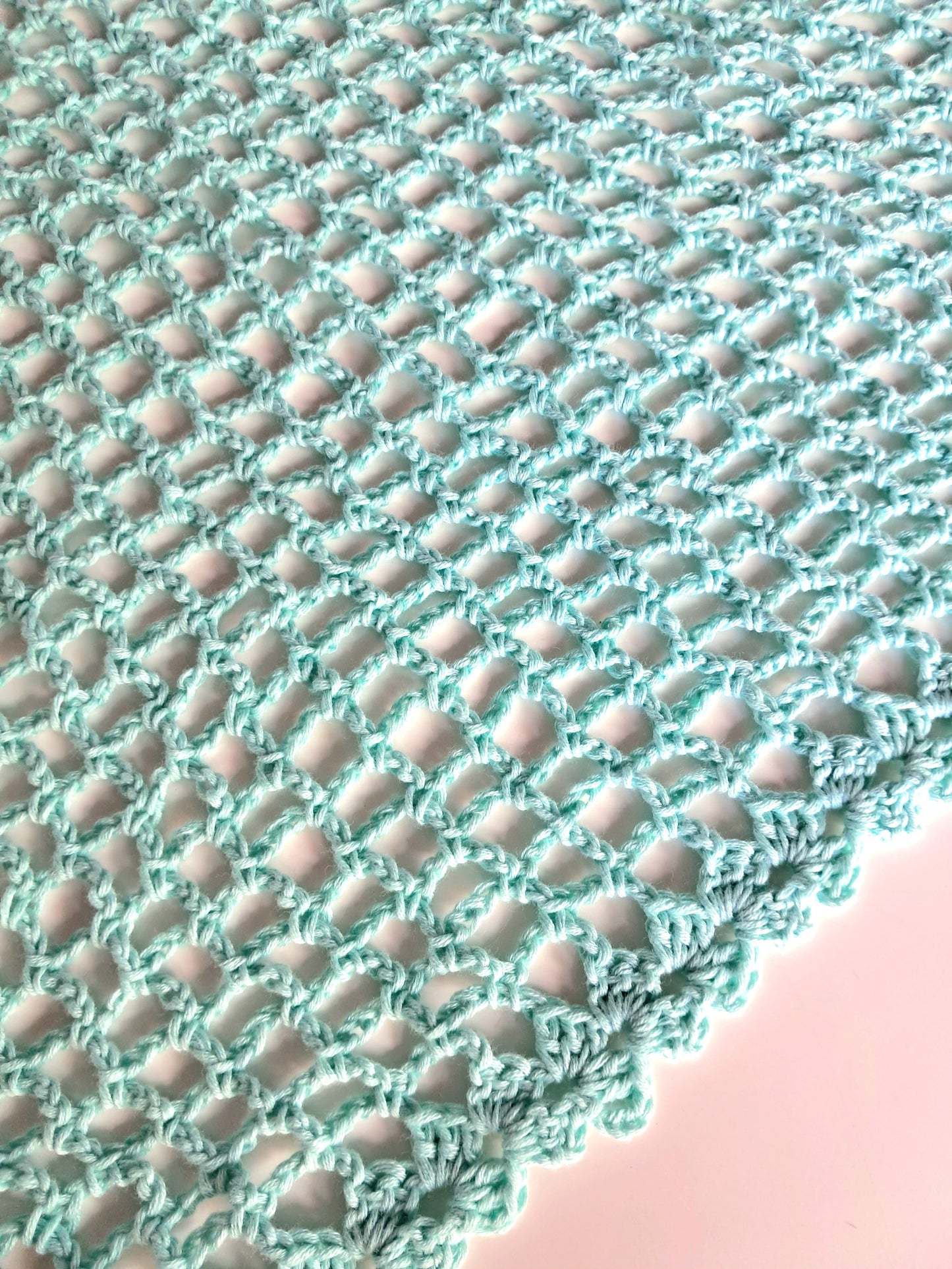 Chalina crochet turquesa - lucandlia