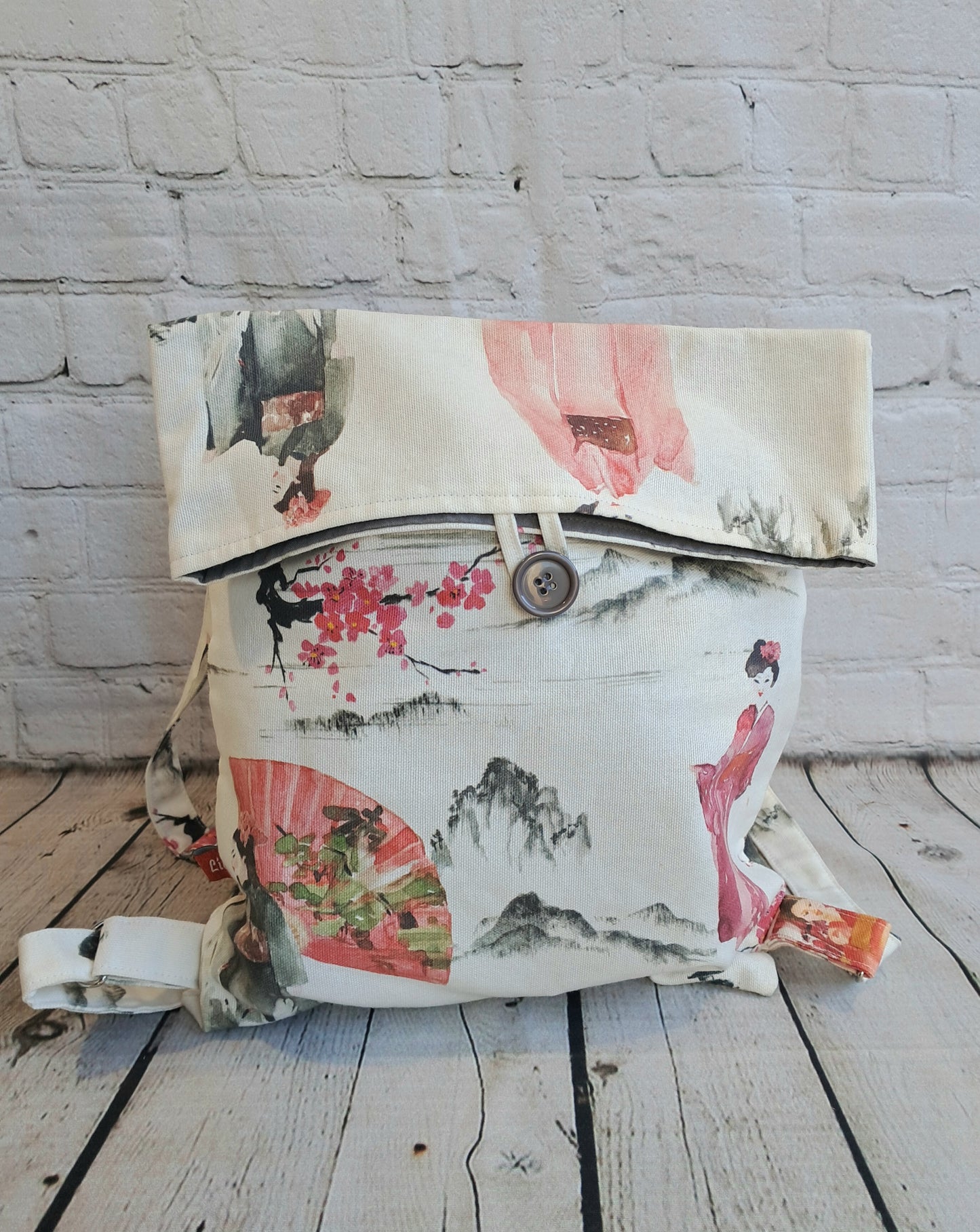 Mochila de tela ligera geishas - lucandlia