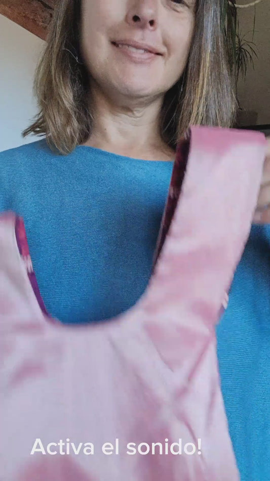 Bolso nudo japonés reversible para fiesta