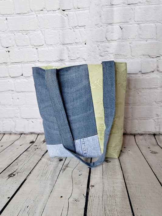 Bolso tote de vaqueros reciclados